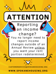 Announcement: Income change reporting has changed!